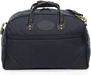 Frost River Curtis Flight Bag - Waxed Canvas and Leather Carry On Luggage Pack, Durable Weekender with Outside Access Pockets, Carry On, 45 Liter, Heritage Black