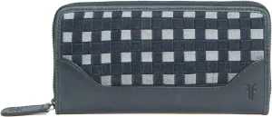 Frye Melissa Denim Zip Wallet, Navy