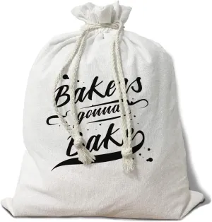 Funny Bakers Gifts Bread Box Homemade Bread Bag for Women,Bakers Kitchen Sourdough Linen Reusable Bread Box Storage Bag Container 15.5×11.8 Kitchen Drawstring Bag Pouch Baking Gifts for Women Bakers