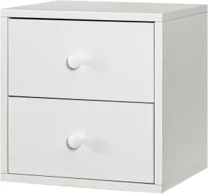 FUSUNBAO Magic DIY Cube Storage Organizer Stackable Cubes for Home Books Clothes Toy-Modular Cubby Storage System-Office Cubical-Bookcase Closet (Pure White-Washed, Drawer Cube)