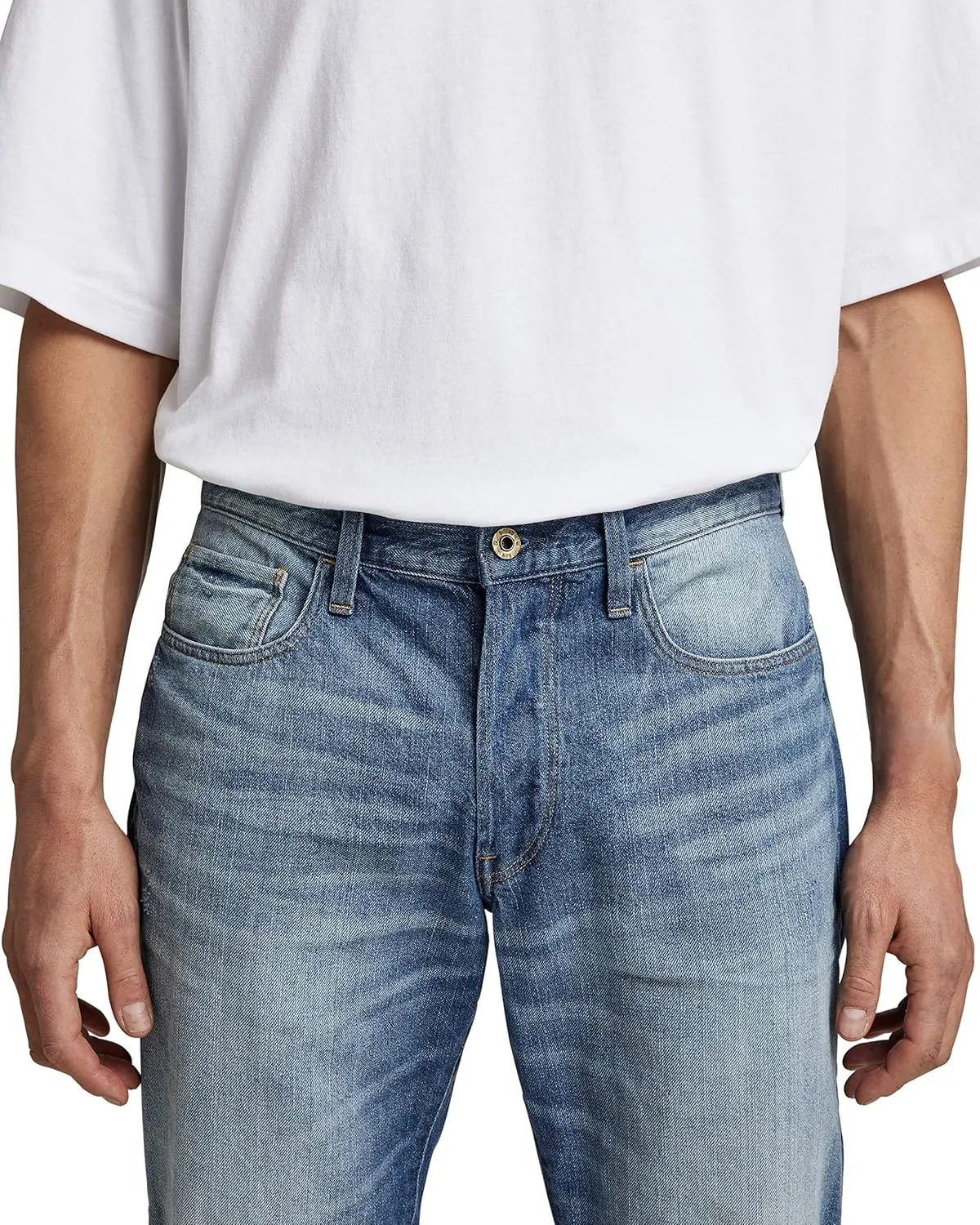 G-STAR RAW Men's 3301 Straight Fit Denim Shorts