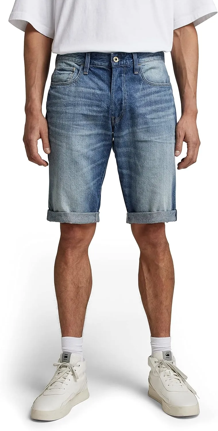G-STAR RAW Men's 3301 Straight Fit Denim Shorts