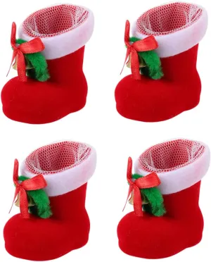 GANAZONO Holiday Storage : 4 Pack Candy Christmas Boots Decorative Easy to Fill Carry
