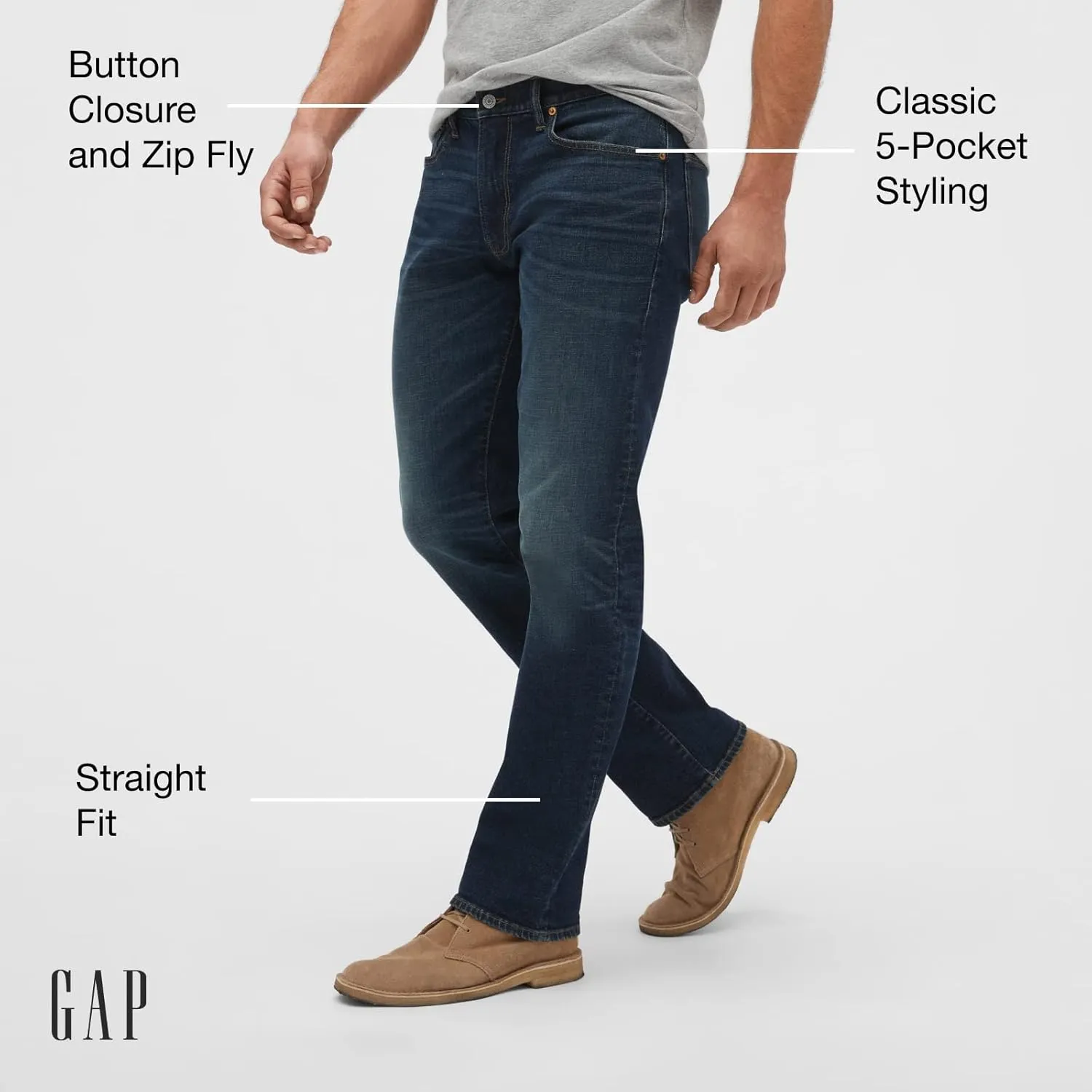 GAP Men's Straight Fit Denim Jeans
