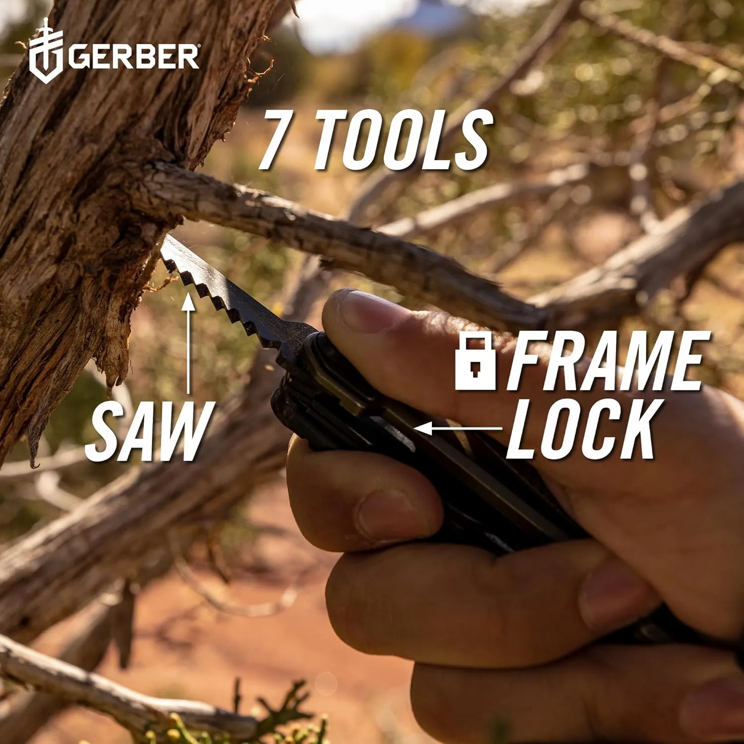 Gerber Gear Armbar Scout 7-in-1 Multi-tool - 2.5" Plain Edge Blade, Hammer, Scissor, Saw - EDC Gear and Equipment - Burnt Orange