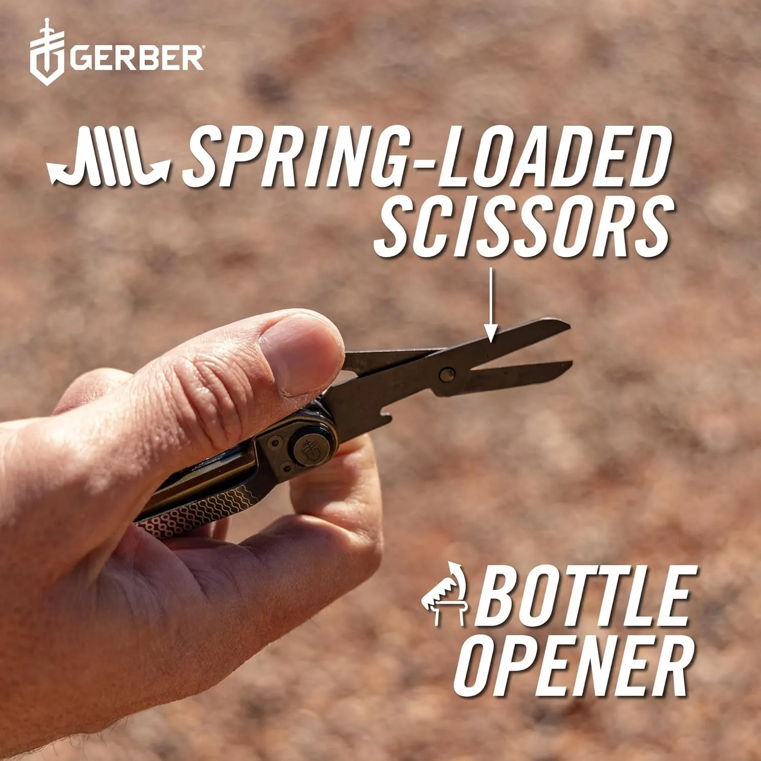 Gerber Gear Armbar Scout 7-in-1 Multi-tool - 2.5" Plain Edge Blade, Hammer, Scissor, Saw - EDC Gear and Equipment - Burnt Orange