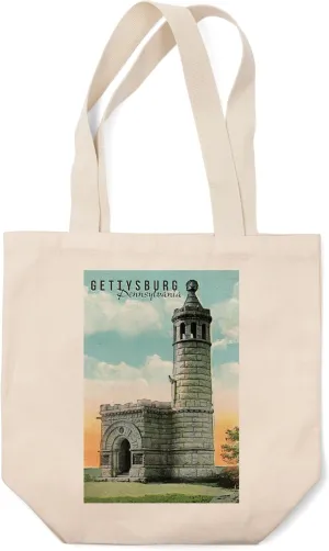 Gettysburg, Pennsylvania, 12th and 44th Infantry Monument, Vintage Archive Poster Press (100% Cotton Canvas Reusable Tote Bag)
