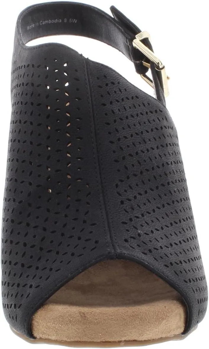 Giani Bernini Womens Jabril Faux Leather Sling Back Heel Sandals