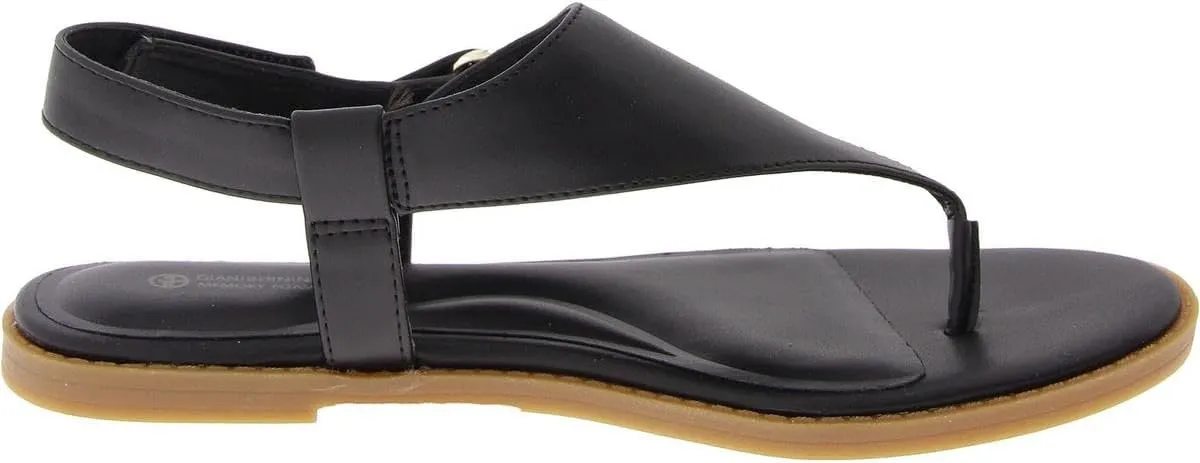 Giani Bernini Womens Nennie Faux Leather Thong Ankle Strap