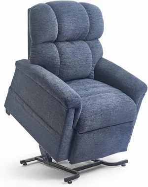 Golden Technologies Comforter Series PR-531-LAR Large PR531 375 lb. Weight Capacity 3 Position Power Lift Chair Recliner - Oxford Blue Fabric