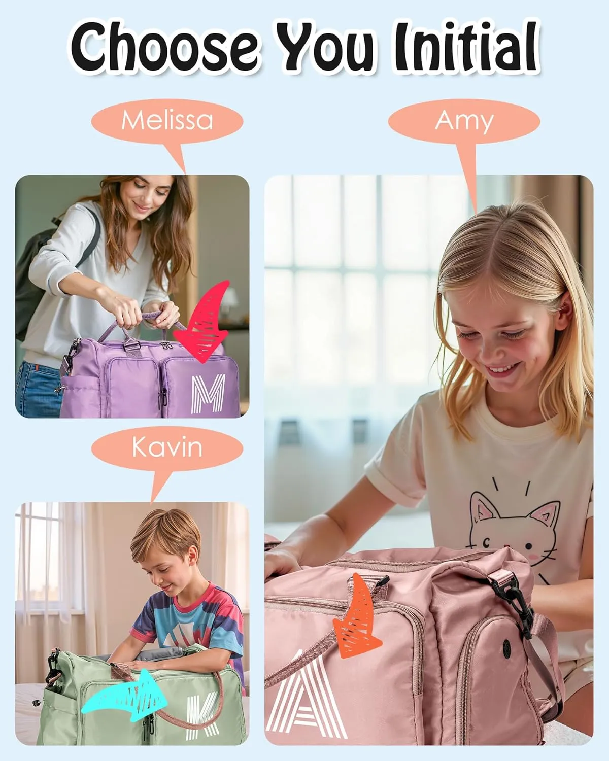 Graduation gifts, Personalized Weekender Bag - Daughter Gift From women, Monogram Overnight Bag for women, Bridesmaid Wedding, Teacher, bridal shower gifts