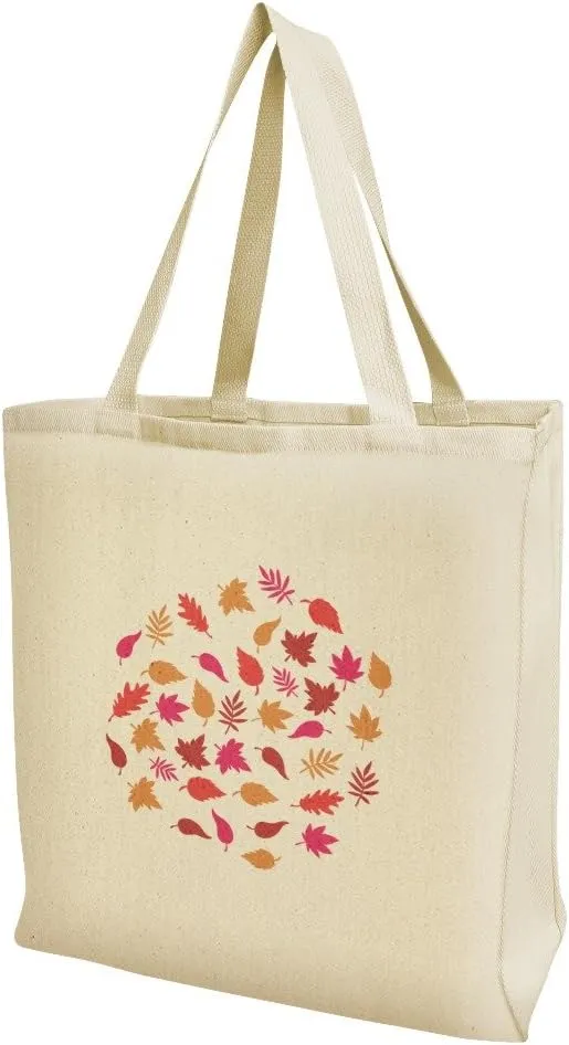GRAPHICS & MORE Fall Leaves Autumn Grocery Travel Reusable Tote Bag