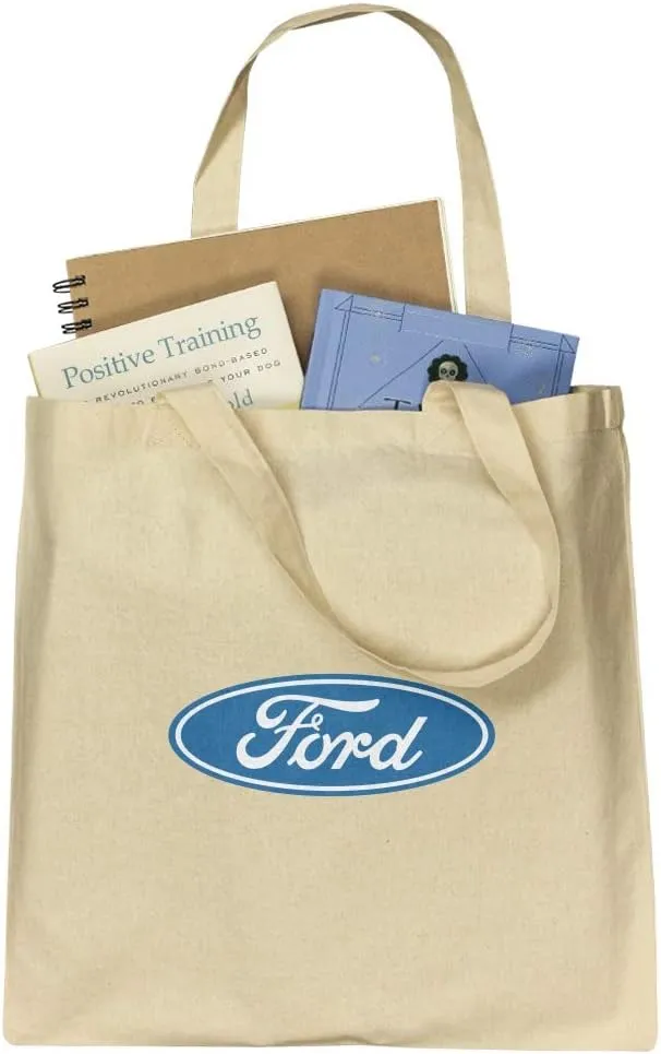 GRAPHICS & MORE Ford Motor Company Blue Oval Logo Grocery Travel Reusable Tote Bag