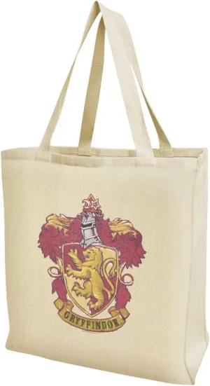 GRAPHICS & MORE Harry Potter Gryffindor Painted Crest Grocery Travel Reusable Tote Bag
