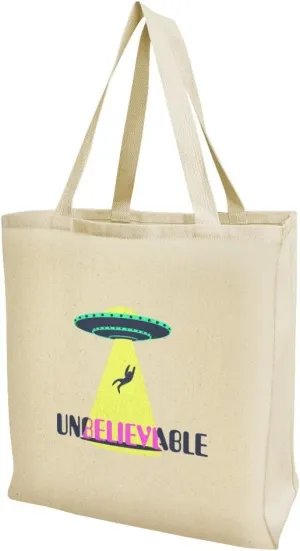 GRAPHICS & MORE Unbelievable Alien Believe UFO Flying Saucer Grocery Travel Reusable Tote Bag