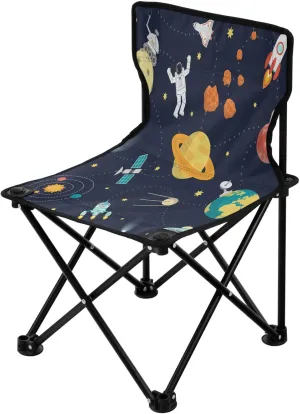 Gredecor Portable Folding Camping Chair with Carrying Bag, Outdoor Portable Chair for Foldable Lawn Chair,Outdoor Camp Chair for Fishing Outside Sports (Space Stars Planets Astronaut)