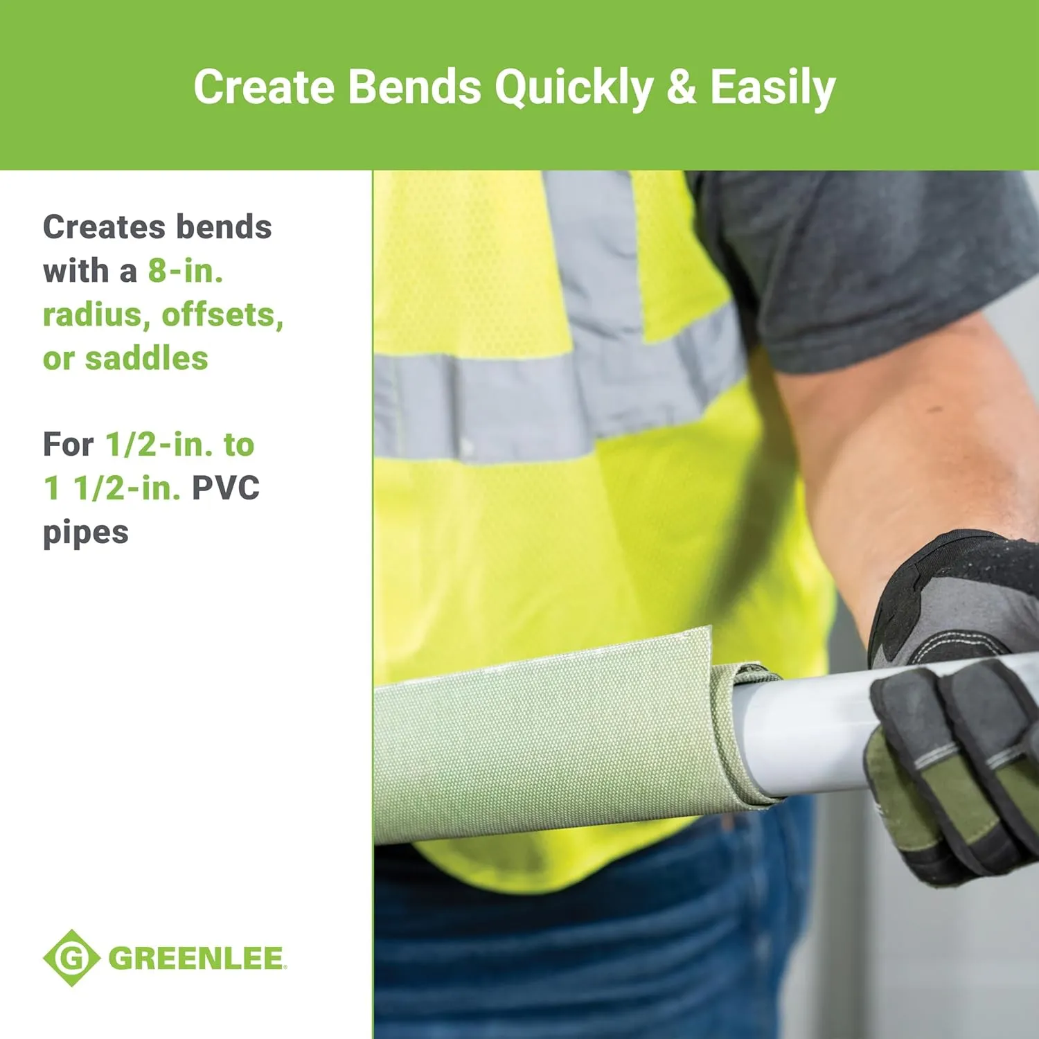 Greenlee 860-1-1/2 Temperature-Controlled PVC Heating Blanket for 1/2" to 1-1/2" PVC Conduit, 120 Volts, 200 Watts, Small, Gray