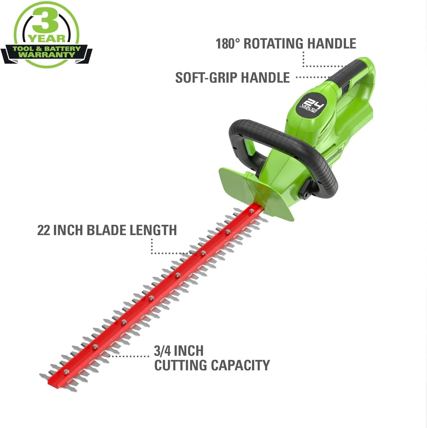 Greenworks 48V (2x24V) 20" Cordless Push Mower, 12" String Trimmer, 320 CFM Blower，10" Chainsaw，and 22" Hedge Trimmer Combo Kit