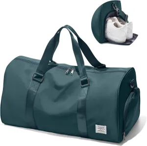 Gym Bag for Women Men with Shoe Compartment,Small Travel Duffle Bags for Traveling Overnight Weekender Bag Personal Item Travel Bag Large Sport Bag Workout Bag Peacock Blue