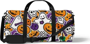 Gym Bag Sports Travel Bag Pumpkin Lamp Hallowmas Weekender Bags with 2 Side Pocket Lightweight Waterproof Polyester Tote Bag for Swimming Yoga Women Men 9x17.6inch