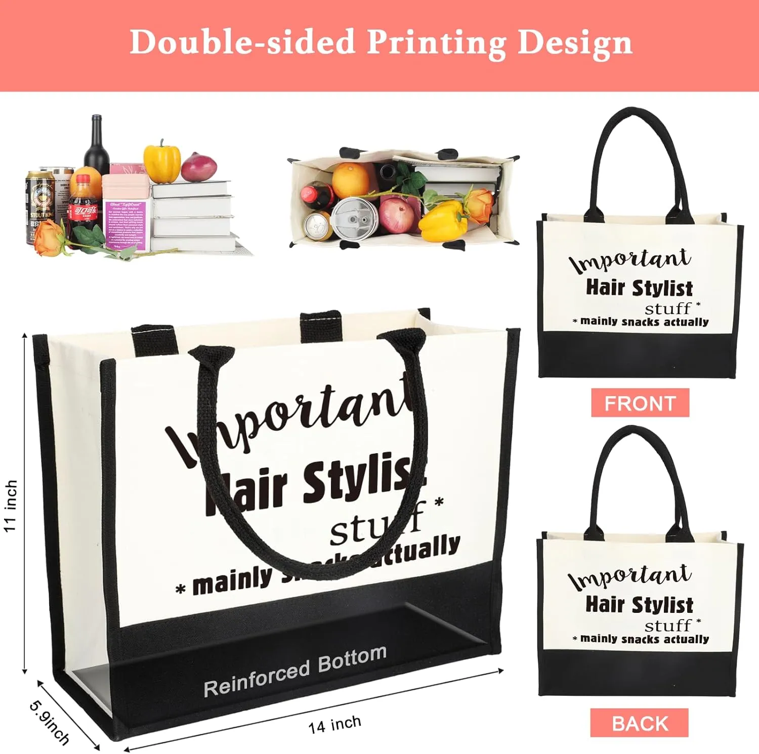 Hairdresser Tote Bag,Hair Stylist Tote Bag,Hairdressing Tote ,Hair Dresser Training Tote Bag,Hair Stylist Graduation Gift,Hair Stylist Graduate Carry Bag ,Hairdresser Reusable Canvas Tote Bag