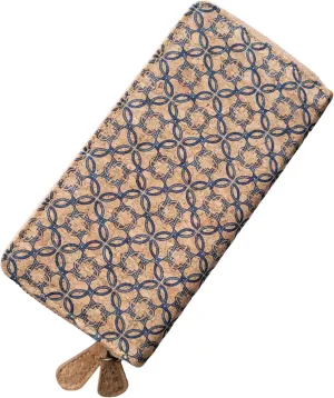 Handmade Cork double zipper wallet, 100% Cork Lightweight durable, natural vegan sustainable Eco friendly gift