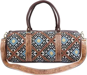 Handmade Large Leather Duffle Bag for Travel or the Gym, Overnight Sports Bag Weekender Bag Travelers Carry-on Luggage Duffel Bag for Men and Women