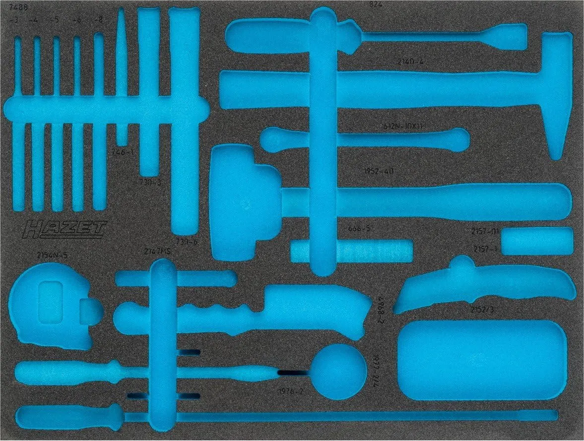HAZET 163-372L 2-Component Soft Foam Insert - Multi-Colour