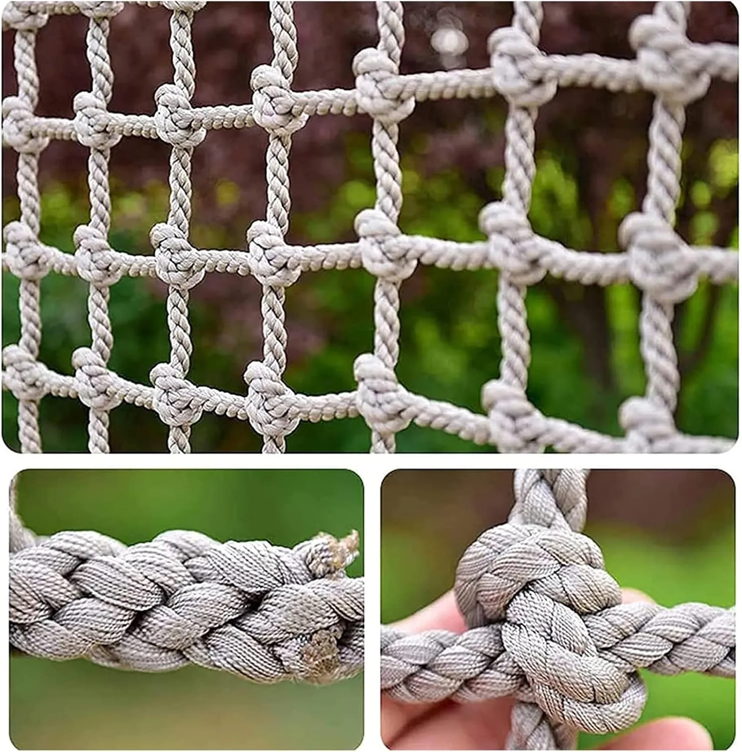Heavy-Duty Climbing Net,Polyester Safety Net,Balcony Stairs Railing Protection Net,Climbing Wall, Indoor & Outdoor Decor Rope Net(Size:6.5FTx26.2FT)