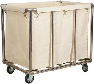 Heavy Duty Laundry Sorter Cart with Removable Bags, Utility Serving Trolley on Wheel for Home Hotel Industrial