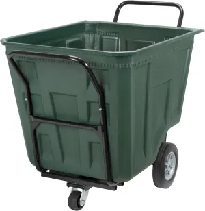 Heavy Duty Plastic Transport Cart for Trash and Bulky Items, 30.5-Inch W x 47-Inch D x 39.5-Inch H, 90 Gallon Capacity, 76590GRNRS, Green