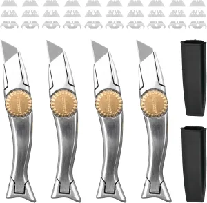 Heavy Duty SharkKnife VinylKnife UtilityKnife Roofing Knife Delphin Dolphin Carpet Knife, 4pcs Knives & 30 Blades