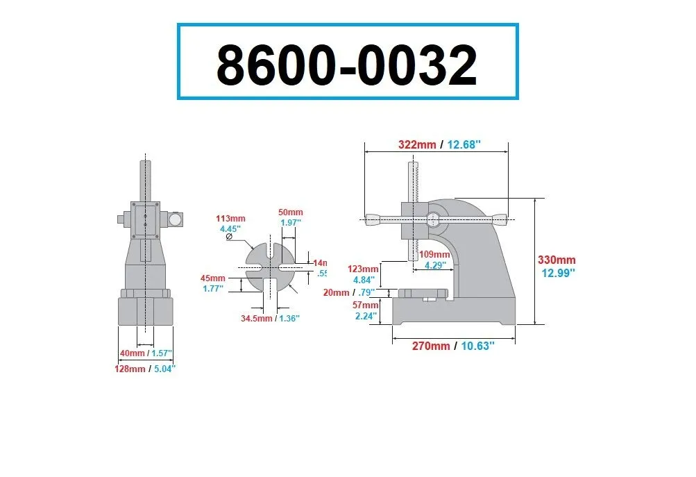 HHIP ABS Import 8600-0032 Heavy Duty Arbor Press, 1 Ton Capacity, 13" Height (Pack of 1)