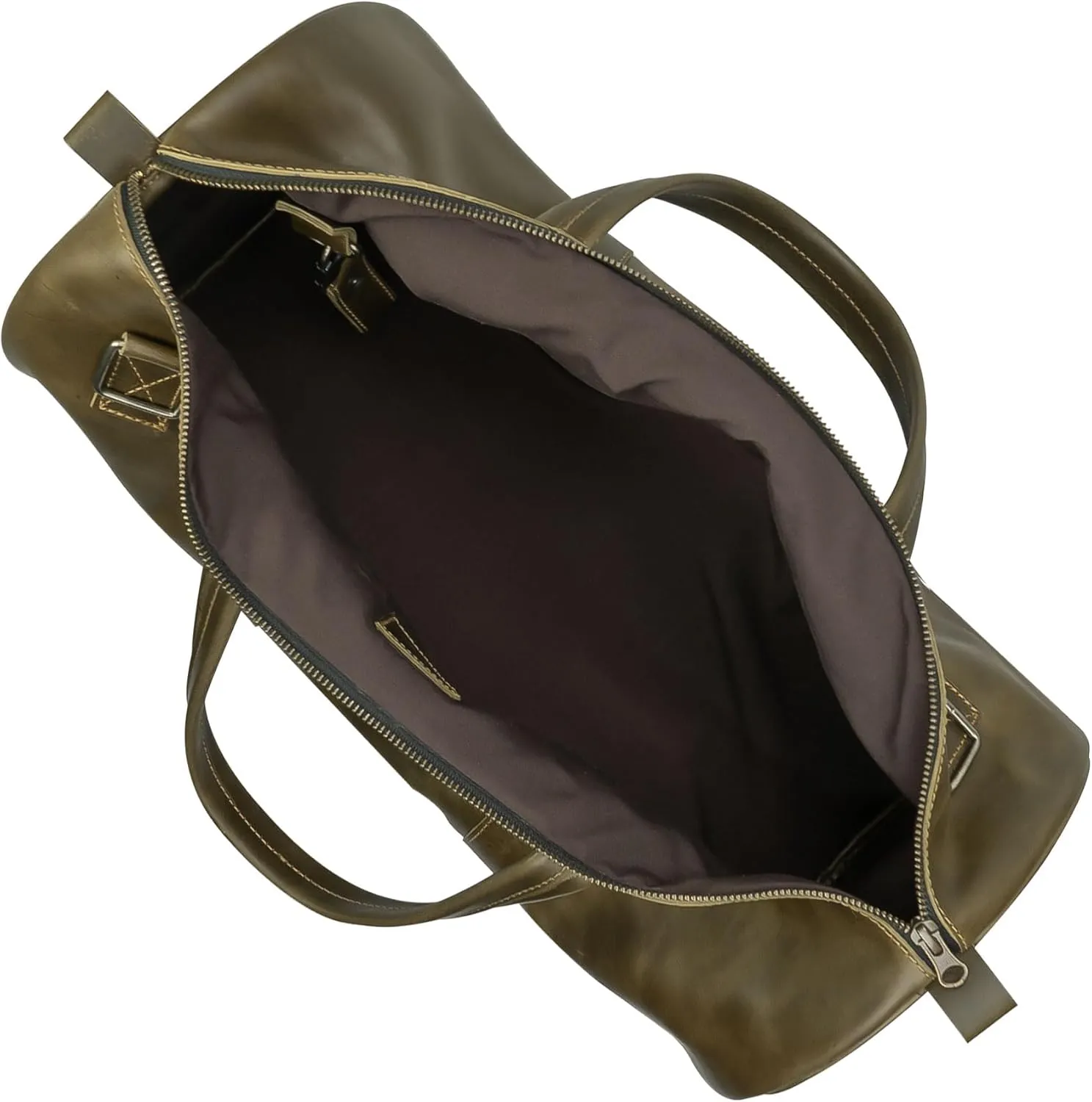 Hide & Drink, Luggage Duffle Bag with Detachable Shoulder Strap, Inner Keyring Holder, Messenger Bag, Travel Bag, Full Grain Leather, Handmade, Dark Jade
