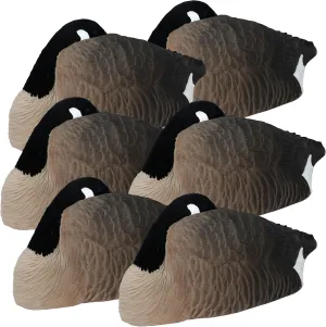 Higdon Outdoors Alpha Canada Goose Sleeper Half Shell Decoy for Waterfowl Hunting | Ultra Realistic Stackable One-Piece Magnum Decoys | Flocked Heads | 6pk