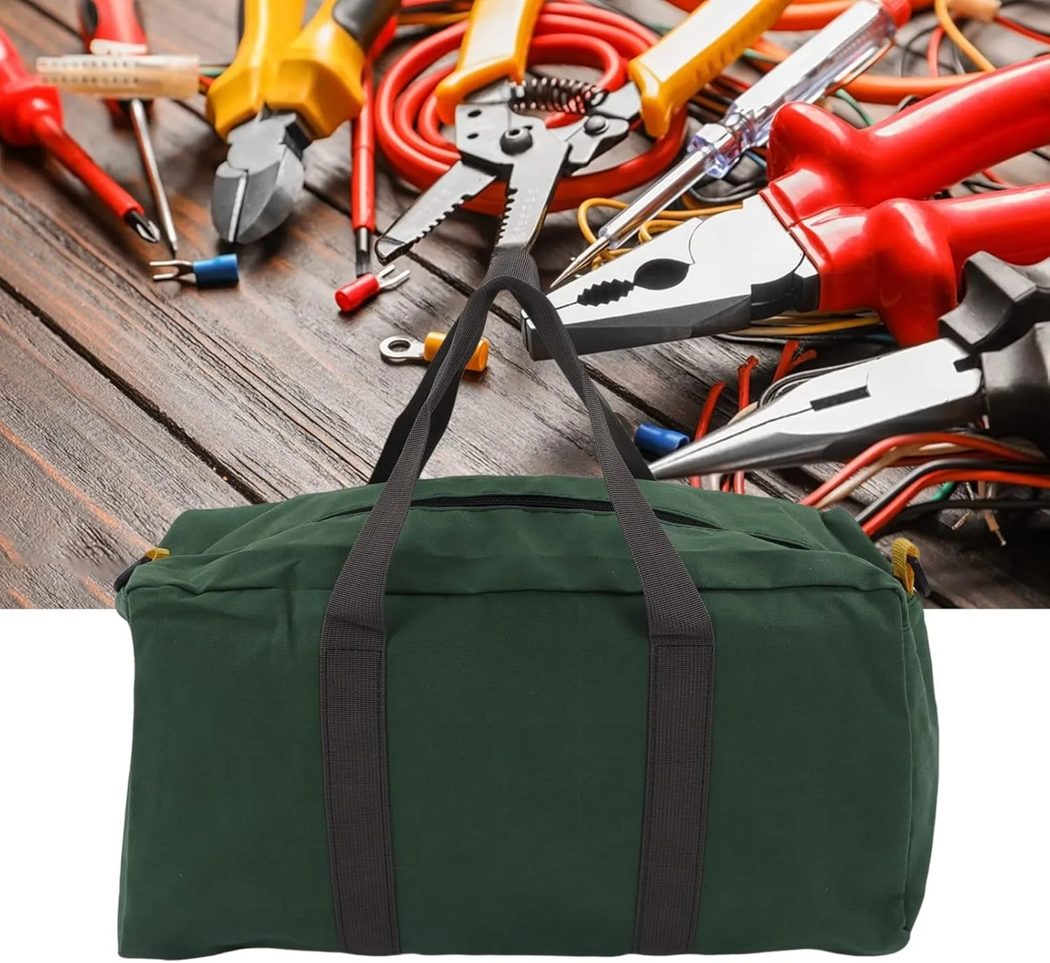 Hilitand Tool Carry Bag, Large Capacity, Wide Mouth, Portable, 20 Inch