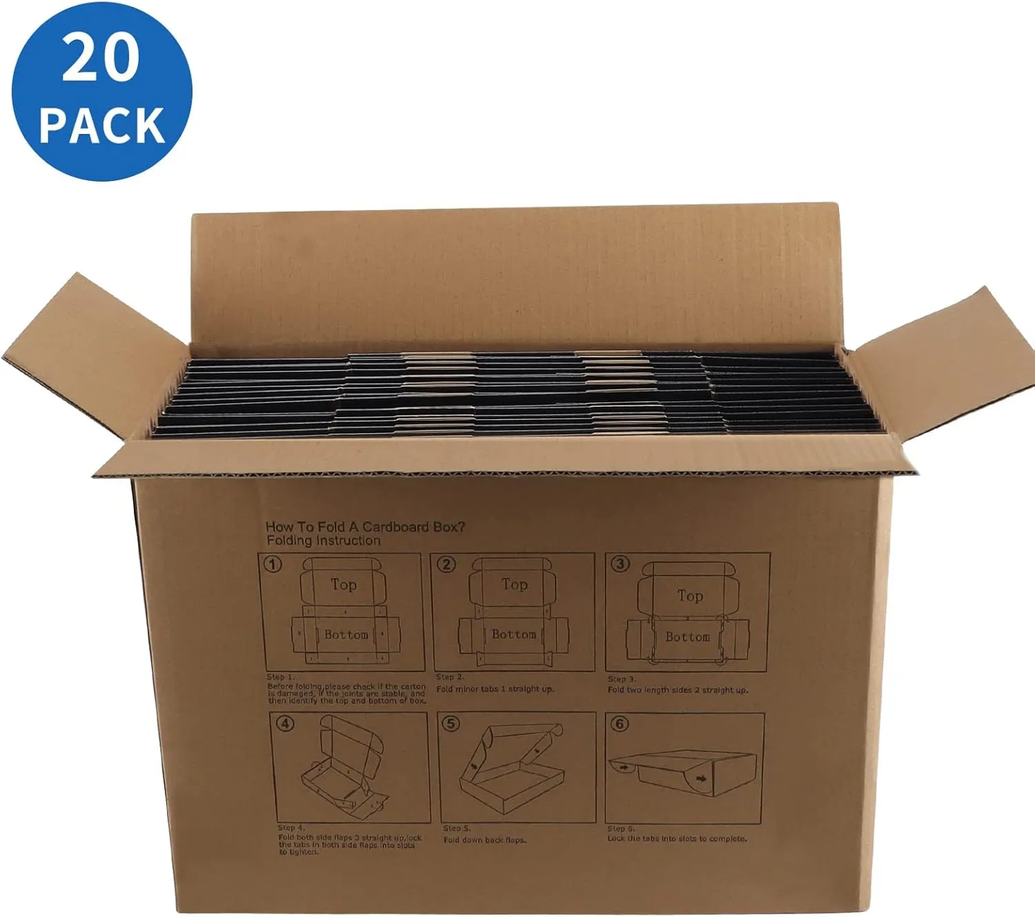 Hoikwo Medium Shipping Boxes for Mailing Shipping Packaging, Corrugated Cardboard Boxes for Packaging Small Business, (Black, 12x9x4-20 Pack)