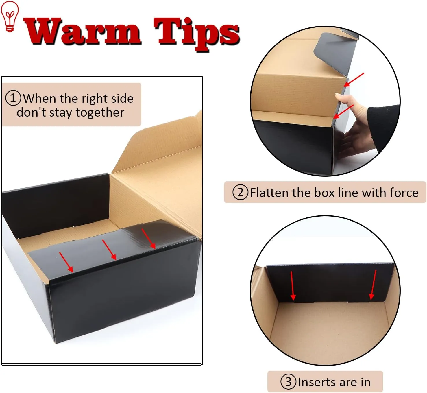 Hoikwo Medium Shipping Boxes for Mailing Shipping Packaging, Corrugated Cardboard Boxes for Packaging Small Business, (Black, 12x9x4-20 Pack)