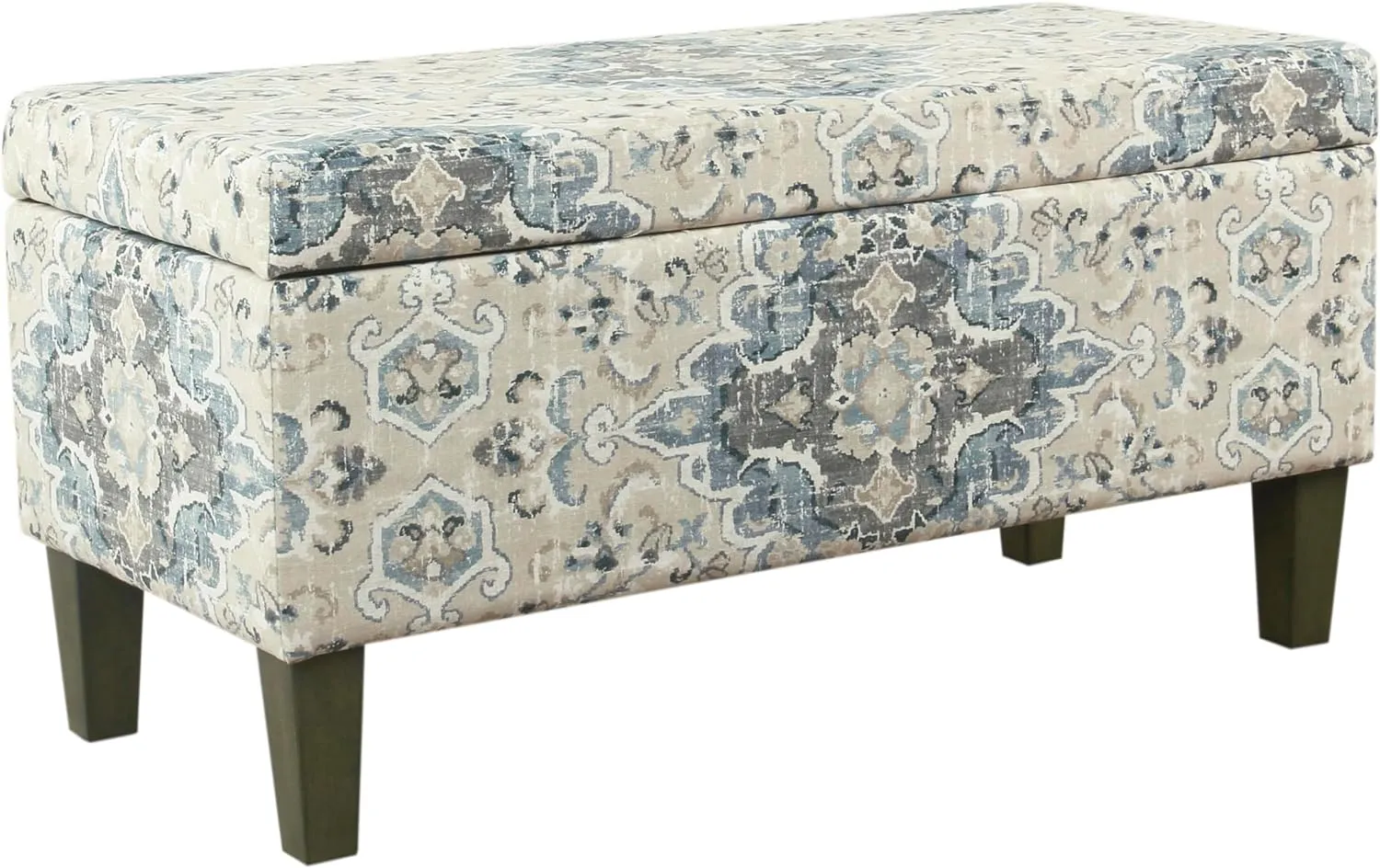 HomePop Large Decorative Storage Bench - Antiqued Blue