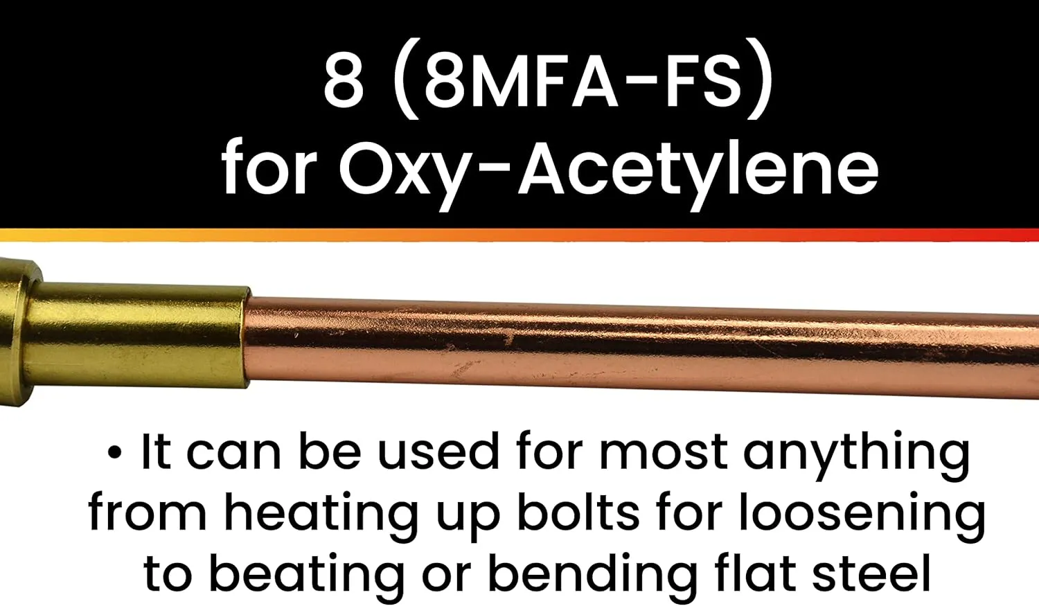 Hot Max 24089 Heavy Duty Victor Style Gas Heating Tip/Nozzle for Oxy-Acetylene, #8 (8MFA-FS)