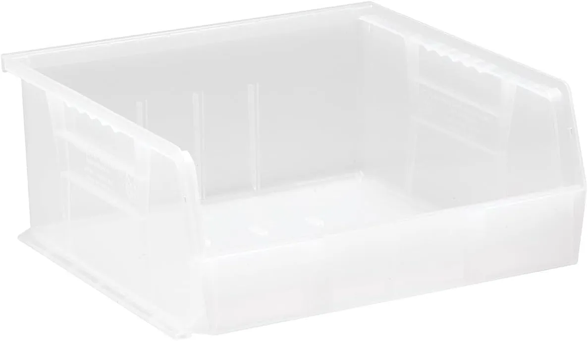 Hudson Exchange 11" x 11" x 5" (3 Pack) Plastic Stackable Storage Bin and Hanging Container, Clear
