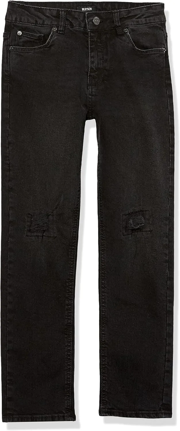 HUDSON Girls' Straight Leg Stretch Denim Jean