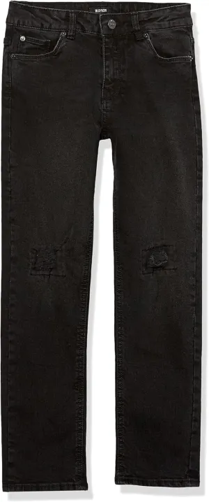 HUDSON Girls' Straight Leg Stretch Denim Jean