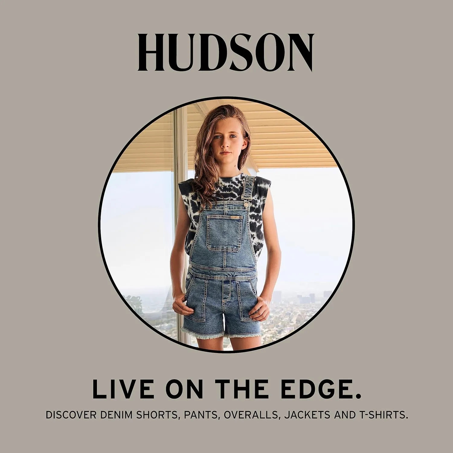 HUDSON Girls' Stretch Denim Jeans, Bell-Bottom Style Pants with Flared Legs
