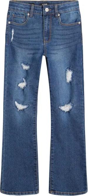 HUDSON Girls' Stretch Denim Jeans, Bell-Bottom Style Pants with Flared Legs