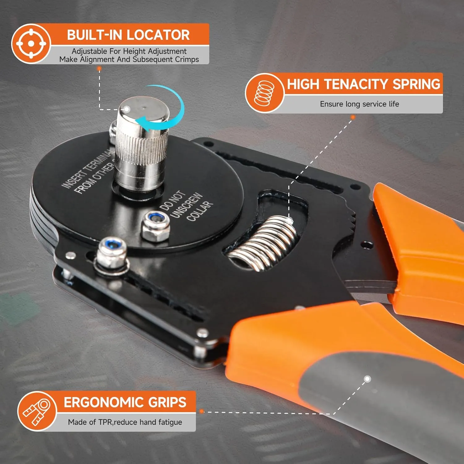 iCrimp Closed Barrel Crimper 4 way Indents,8 Impressions for Deutsch Solid Contacts gage 20&22(IWD-20)