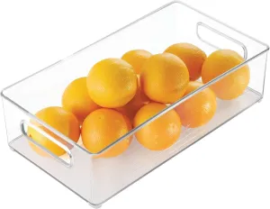 iDesign Stackable Fridge Bin - Storage Bin for Freezer or Pantry Organization, Clear, Made in USA