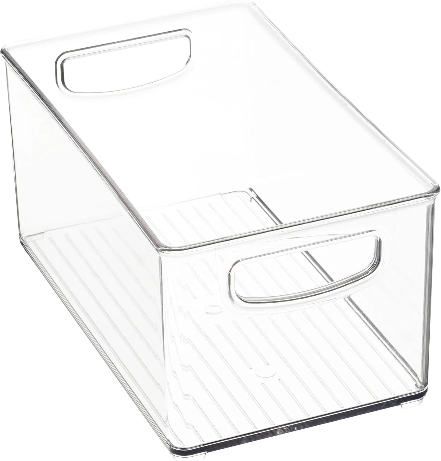iDesign Stackable Pantry Bins, 2 Small, 2 Medium, and 2 Large Bins, 6 Pack, Clear, Made in USA