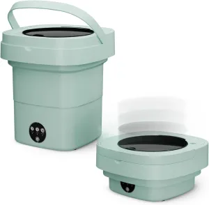 iJoy Portable Washing Machine (11L) with 3 Time Modes Mini Washer Deep Cleaning Automatic, Small Washing Machine for Underwear and Small Clothes during Travel - Large Capacity (Green)