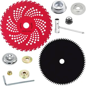 Indestructible Weed Eater Blades & Brush Cutter Head - Heavy-Duty Manganese Steel, Universal 25MM Fit for Husqvarna, Echo, Stihl, Craftsman (36T Sawtooth   80T Brush Blade, Rust-Resistant)
